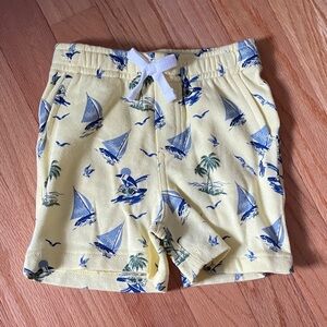 Ralph Lauren Yellow Sailboat Print Kids Shorts